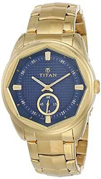 Pre-owned Titan Regalia Sovereign Analog Blue Dial Men's Watch-nl1749ym01/np1749ym01