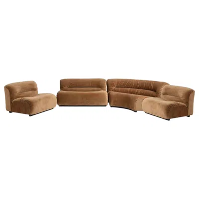 Pre-owned Titina Ammannati And Giampiero Vitelli Stringa Modular Seating System Titina Ammannati & Giampiero Vitelli, 1970 In Brown