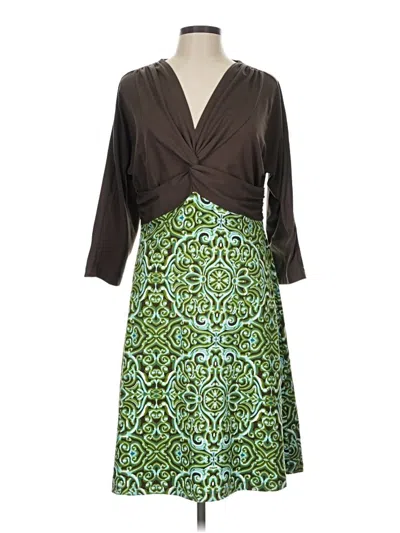 Pre-owned Title Nine Casual Dress In Green