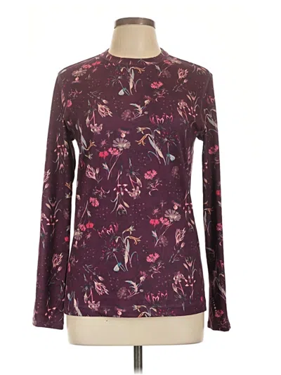 Pre-owned Title Nine Long Sleeve Blouse In Burgundy