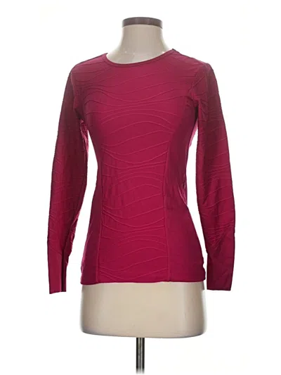 Pre-owned Title Nine Long Sleeve Top Burgundy Boatneck Tops