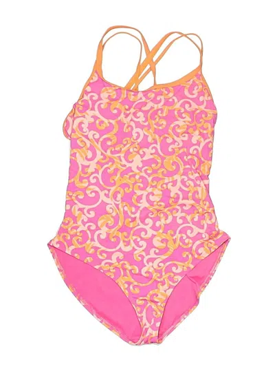 Pre-owned Title Nine One Piece Swimsuit In Pink