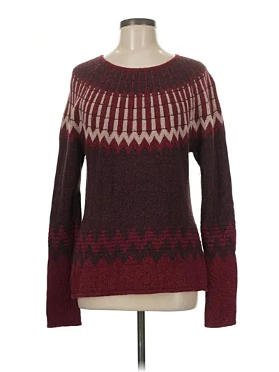 Pre-owned Title Nine Pullover Sweater In Burgundy