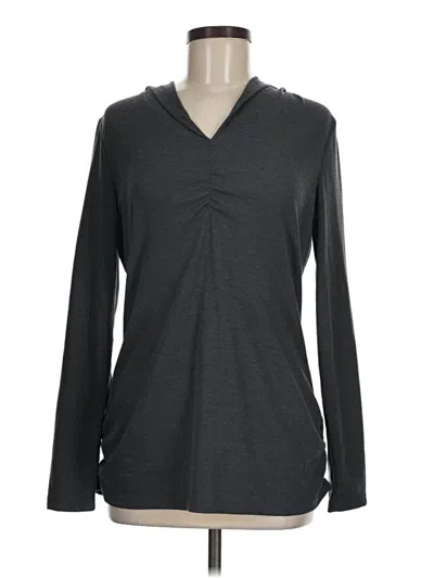 Pre-owned Title Nine Short Sleeve Top Gray Open Neckline Tops