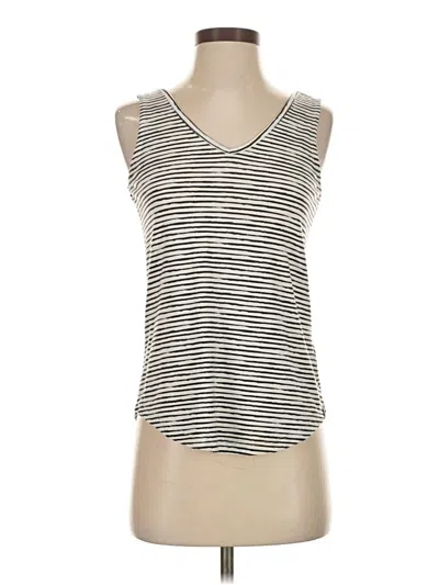 Pre-owned Title Nine Tank Top Ivory Plunge Neckline Tops In White