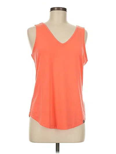 Pre-owned Title Nine Tank Top Orange Plunge Neckline Tops
