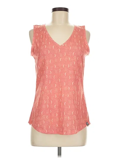 Pre-owned Title Nine Tank Top Pink Cold Shoulder Neckline Tops
