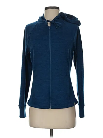 Pre-owned Title Nine Zip Up Hoodie In Blue