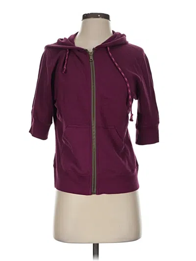 Pre-owned Title Nine Zip Up Hoodie In Burgundy