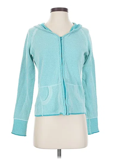 Pre-owned Title Nine Zip Up Hoodie In Teal