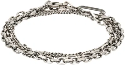 Title Of Work Mixed Link Multi Wrap 623 Bracelet In Silver