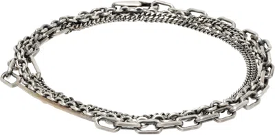 Title Of Work Multi Wrap Mixed Chain Convertible Bracelet