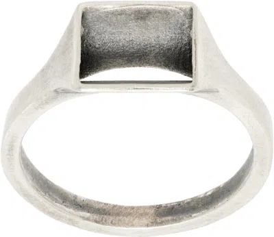 Title Of Work Open Square Ring In Silver