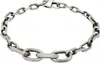 Title Of Work Silver Descending Elongated Cable Link Bracelet In Silver