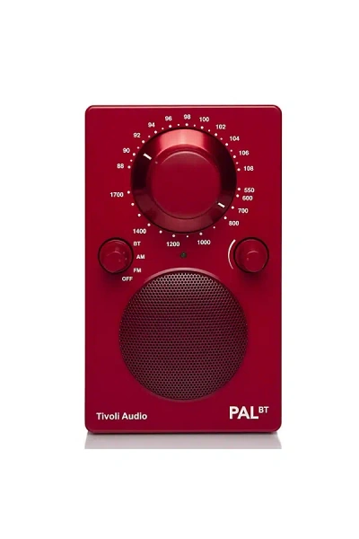 Tivoli Audio Pal Bt Bluetooth Am/fm Portable Radio & Speaker In Red