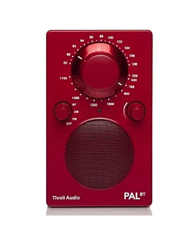 Tivoli Audio Pal Bt Bluetooth Am/fm Portable Radio & Speaker In Red