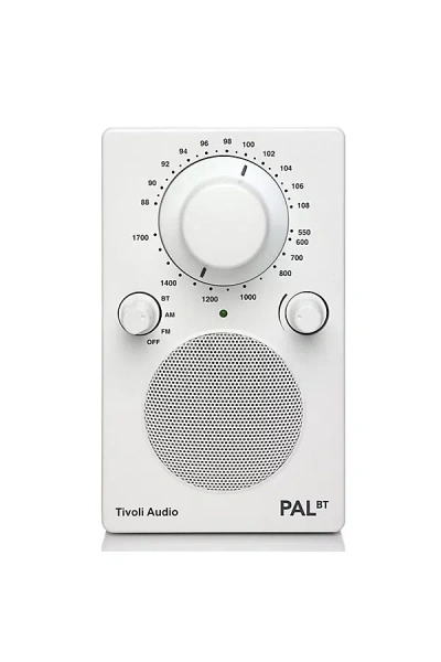 Tivoli Audio Pal Bt Bluetooth Am/fm Portable Radio & Speaker In White