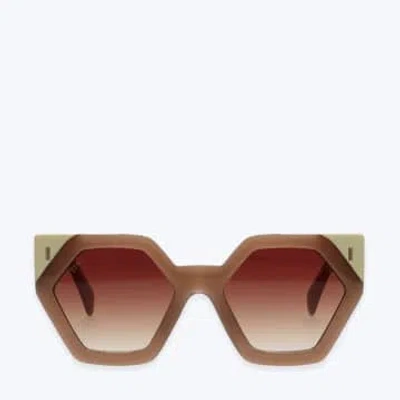 Tiwi Hexagon Sunglasses I 102  In Brown