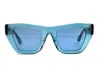 Tiwi Women's Manila Sunset Bliss Sunglasses In Crystal Blue With Blue Lenses In Multi