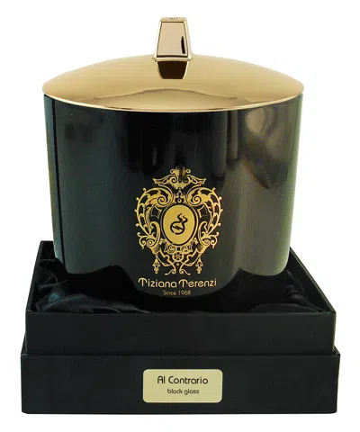 Tiziana Terenzi Al Contrario Maxi Scented Candle With 3 Wooden Wicks 1000 G In White