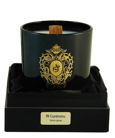 Tiziana Terenzi Al Contrario Scented Candle With Wooden Wick 170 G In White