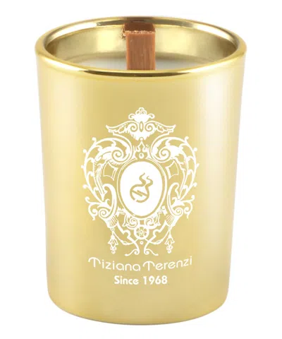 Tiziana Terenzi Andromeda Mini Scented Candle With Wooden Wick 35 G In White
