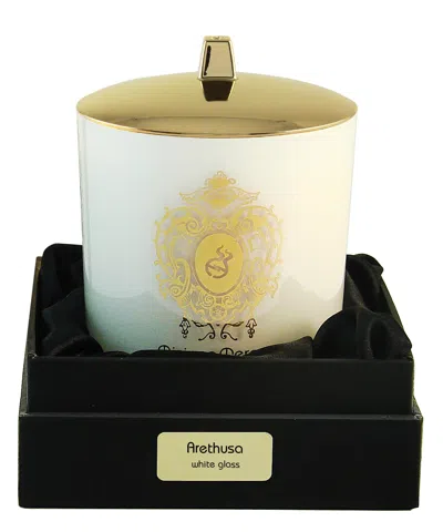 Tiziana Terenzi Arethusa Scented Candle With Wooden Wick 170 G In White