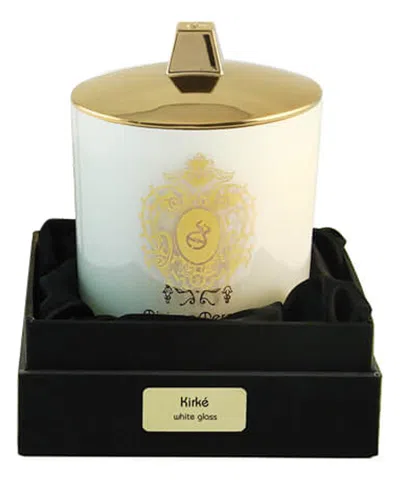 Tiziana Terenzi Kirkè Scented Candle With Wooden Wick 170 G In White