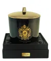 Tiziana Terenzi Laudano Nero Maxi Scented Candle With 2 Wooden Wicks 500 G In White