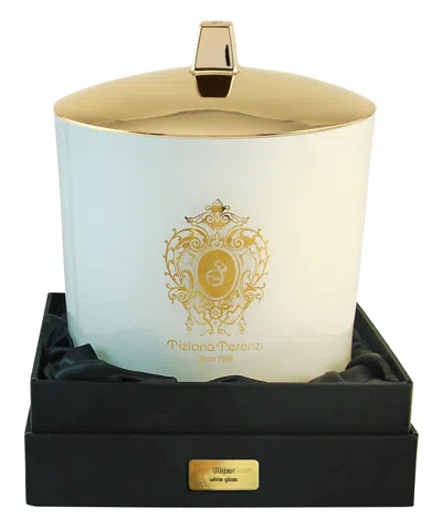 Tiziana Terenzi Lillipur Maxi Scented Candle With 3 Wooden Wicks 1000 G In White