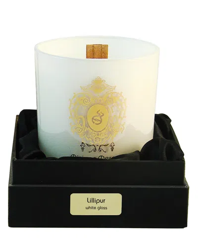 Tiziana Terenzi Lillipur Scented Candle With Wooden Wick 170 G In White