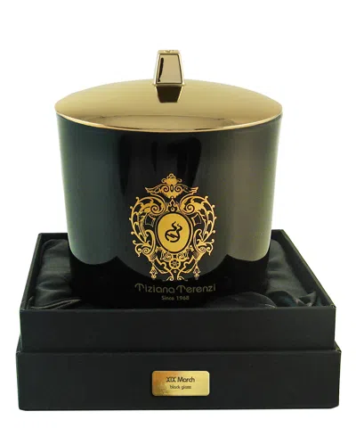 Tiziana Terenzi Xix March Maxi Scented Candle With 2 Wooden Wicks 500 G In White