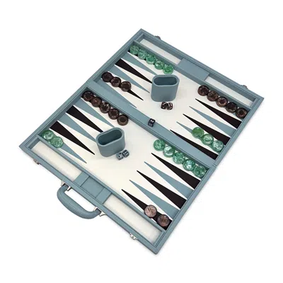 Tizo 18 Faux Leather Backgammon In Green