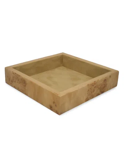 Tizo Burlwood Square Valet Tray In Brown
