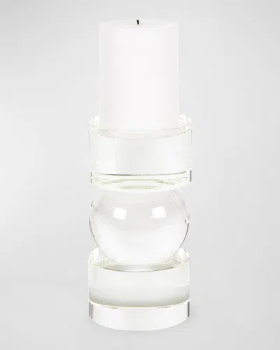 Tizo Clear Crystal Sphere Candle Pillar Md In Transparent