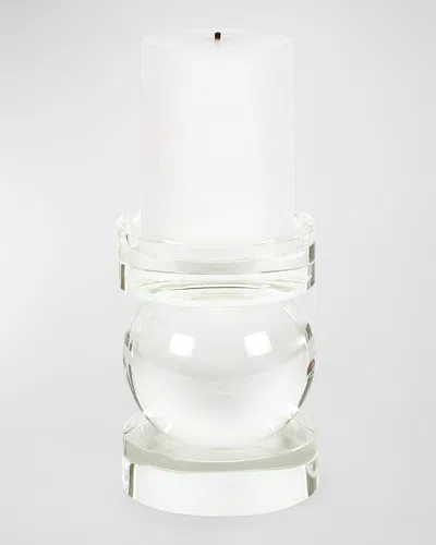 Tizo Clear Crystal Sphere Candle Pillar Small In Transparent
