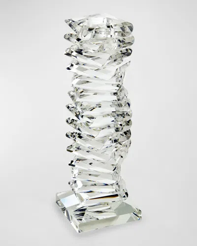 Tizo Clear Crystal "twisted" Candleholder Small In Transparent