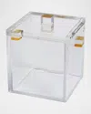 Tizo Lucite Clear Ice Bucket In Gold