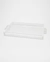 Tizo Clear Lucite Tray With Bubble Handles In Clear