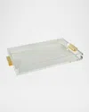 Tizo Clear Tray With Gold Handles In Gold