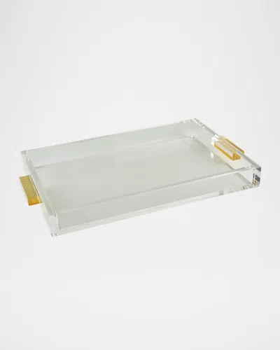 Tizo Clear Tray With Gold Handles