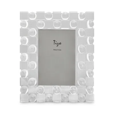 Tizo Clear Spheres & Squares Crystal Glass 4 X 6 Picture Frame