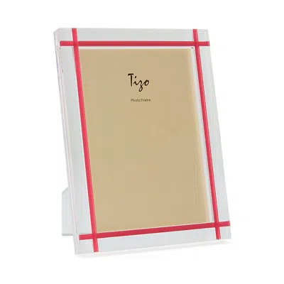 Tizo Contrast Inlay Lucite Frame, 5 X 7 In Pink