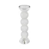 Tizo Crystal Glass Ball Candle Holder Clear, Medium In White