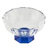 Tizo Crystal Glass Bowl With Blue Base In Blue