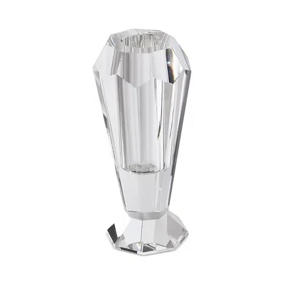 Tizo Crystal Glass Bud Vase With Clear Base In Transparent