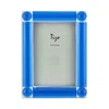 Tizo Crystal Glass Frame With Four Corner Balls, 5 X 7 In Blue