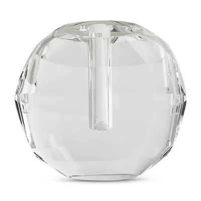 Tizo Crystal Glass Optic Vase, Small In Transparent