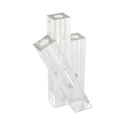 Tizo Crystal Glass Triple Bud Vase