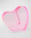 Tizo Crystal Pink Heart Shape Vase, Small